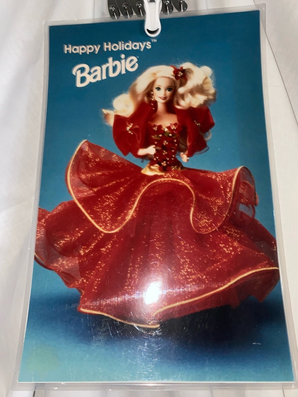 Vintage  Happy Holidays Barbie poster
